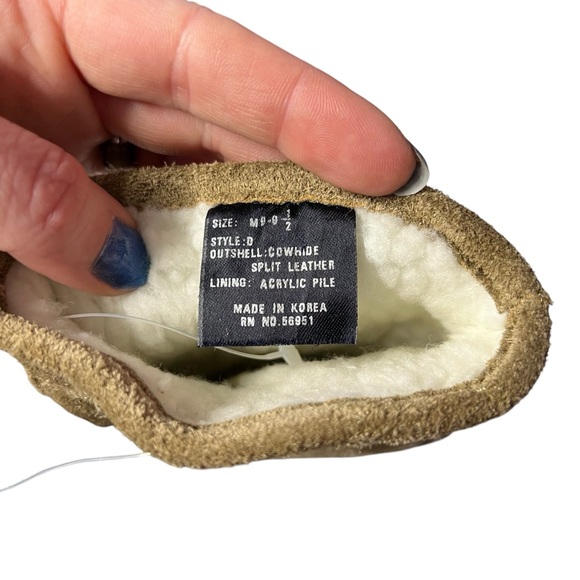 NWT Vintage 1970’s Cowhide Split Leather Sherpa Lined Gloves Sz MD - Picture 4 of 4